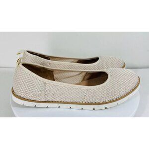 Life Stride Ballet Flats Loafers Womens 8.5M Almond Round Toe Knit Cushioned New